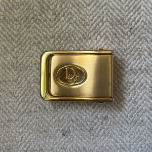 Dior Gold Tone Metal Belt Buckle for Reversible Belt